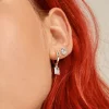 Pilgrim Valkyria Silver Plated Drop Pendant Hoop and Stud Earrings EOL Set