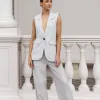 Stories be Told Vancouver Bone Soft Touch Longline Vest