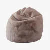 Home Lab Vegan Fur Bean Bag Pewter