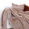 Home Lab Vegan Fur Throw Big Bear Pewter 130X 150cm