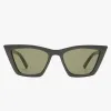 Le Specs Velodrome Black Cat Eye Brown Mono Lens Sunglasses