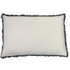 Le Forge Velvet Fringed Ivory Lumbar Cushion 40x60cm