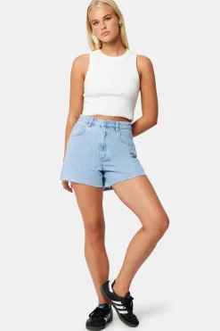 Abrand Jeans Venice Kendall Blue Cut Off Denim Short