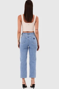 Abrand Jeans Venice Light Blue Ema Straight Denim Jean