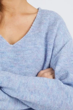 Elm Verity Dusty Lilac V Neck Knit