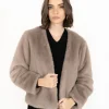Humidity Lifestyle Vienna Smoke Faux Fur Jacket