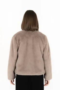 Humidity Lifestyle Vienna Smoke Faux Fur Jacket