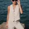 RE:UNION Label Virgo Natural Linen Vest