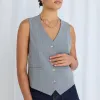 Stories be Told Virtue Grey Pinstripe Vest