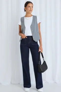 Stories be Told Virtue Grey Pinstripe Vest