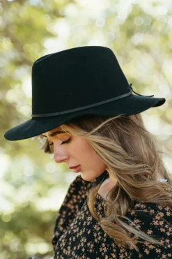 Brixton Wesley Fedora Black Wool Felt Hat