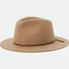 Brixton Wesley Fedora Lion Tan Wool Felt Hat