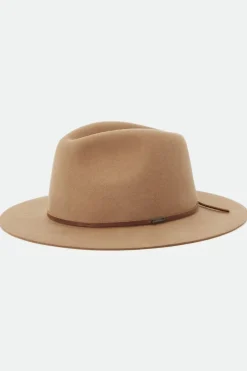 Brixton Wesley Fedora Lion Tan Wool Felt Hat