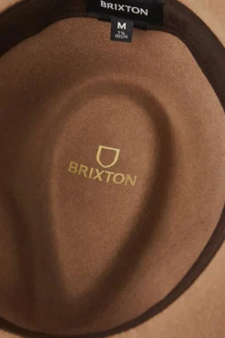 Brixton Wesley Fedora Lion Tan Wool Felt Hat
