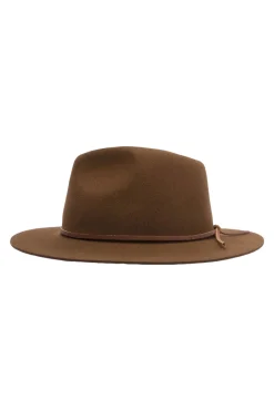 Brixton Wesley Packable Fedora Coffee Hat