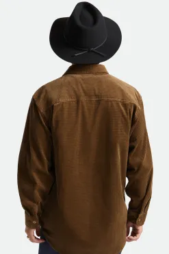 Brixton Wesley Washed Black Fedora Wool Felt Hat