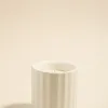 Flo's Home Wide Rib White Ceramic Scented Candle