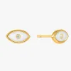Ania Haie Wild Soul Evil Eye 4mm Gold Stud Earrings EOL