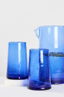 Beldi Wine Glasses Cobalt Blue Champagne Beer 350ml