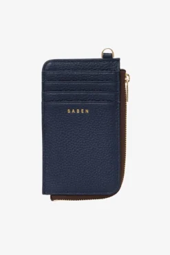 Saben Winona Card Holder Midnight Blue Leather