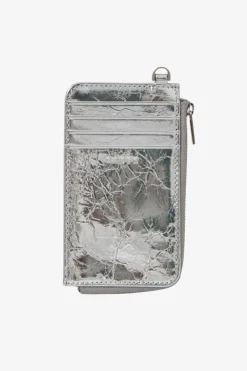 Saben Winona Silver Crinkle Card Holder