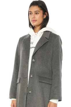 Huffer Wolf Granite Longline Coat