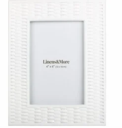 Kerridge Woven White 4x6 Photo Frame