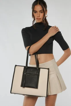 Peta + Jain Yana Natural Contrast Canvas Tote Bag