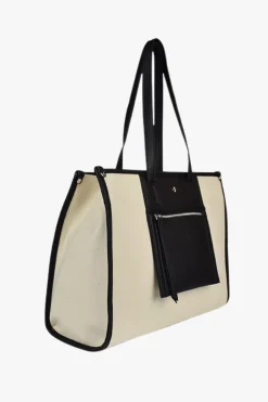 Peta + Jain Yana Natural Contrast Canvas Tote Bag