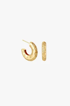 Lindi Kingi You Are The Moon + Stars Gold Hoop Earrings
