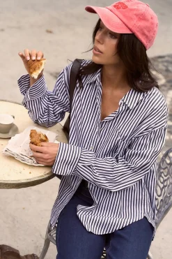 Stories be Told You Got This Black Stripe Poplin Oversized Shirt