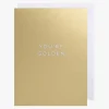 Oxted You're Golden Gold Small Greeting Card