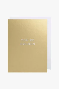 Oxted You're Golden Gold Small Greeting Card