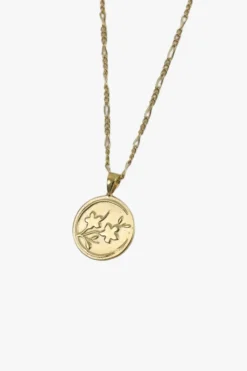 Love Lunamei Zen Gold EOL Circle Pendant Necklace