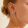 Pilgrim Zion Silver EOL Twist Hoop Earring