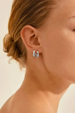 Pilgrim Zion Silver EOL Twist Hoop Earring