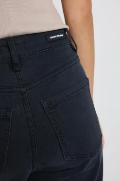 Among the Brave Zoey Black Denim High Rise Wide Leg Pocket Jean