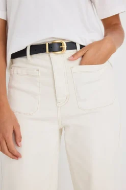 Among the Brave Zoey Ecru High Rise Wide Leg Pocket Jean