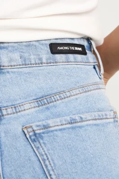 Among the Brave Zoey Light Blue High Rise Wide Leg Pocket Jean