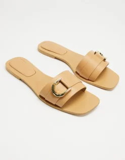 Billini Zoia Desert Gold Buckle Slide