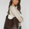 Peta + Jain Zozo Chocolate Pebble Slouch Tote Bag