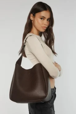 Peta + Jain Zozo Chocolate Pebble Slouch Tote Bag