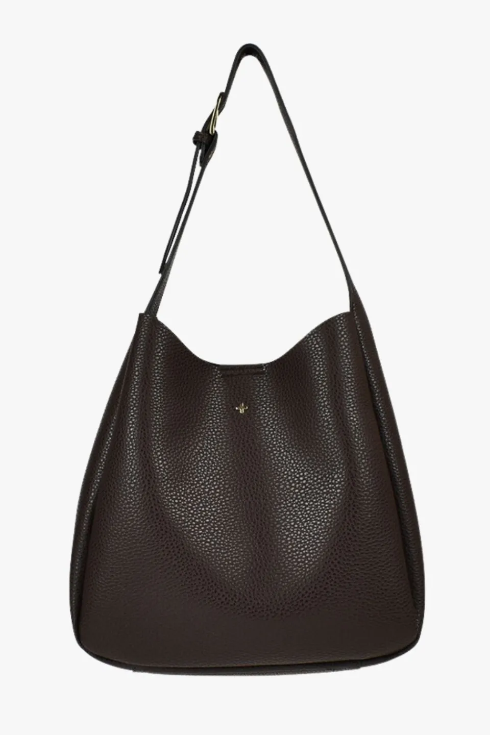 Peta + Jain Zozo Chocolate Pebble Slouch Tote Bag