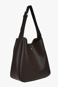 Peta + Jain Zozo Chocolate Pebble Slouch Tote Bag