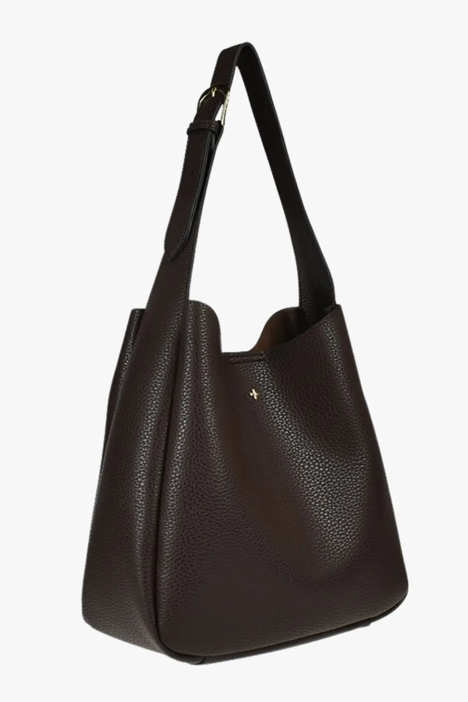 Peta + Jain Zozo Chocolate Pebble Slouch Tote Bag