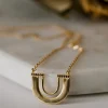 Silver Linings Zulu Gold U Shape Necklace EOL
